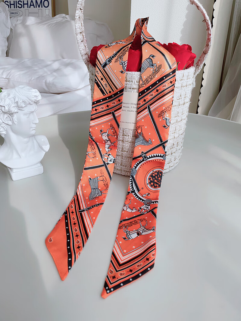 帛雷斯诺小丝巾绑带2023高级感手提包手柄丝带包包提手配饰丝巾手拎包