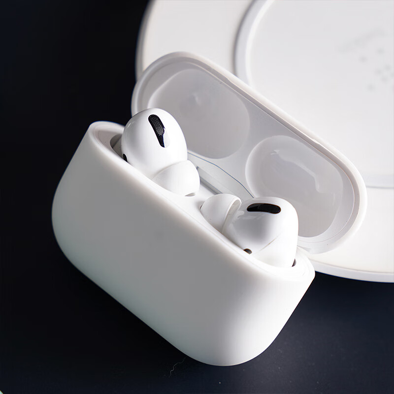 Damon耳机套AirPods Pro保护套苹果耳机套硅胶套无线蓝牙耳机保护套AirPods贴纸 AirPods pro保护套【白色S款】活动款