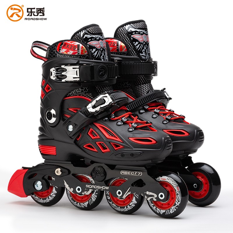 乐秀锁轮溜冰鞋儿童全套装滑轮鞋男女中大童初学者专业轮滑鞋