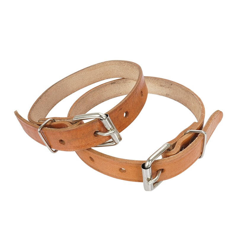 挚尚753头层牛皮脚扣带 1付 电工脚扣皮带水泥杆脚爬脚扣带木杆脚扣