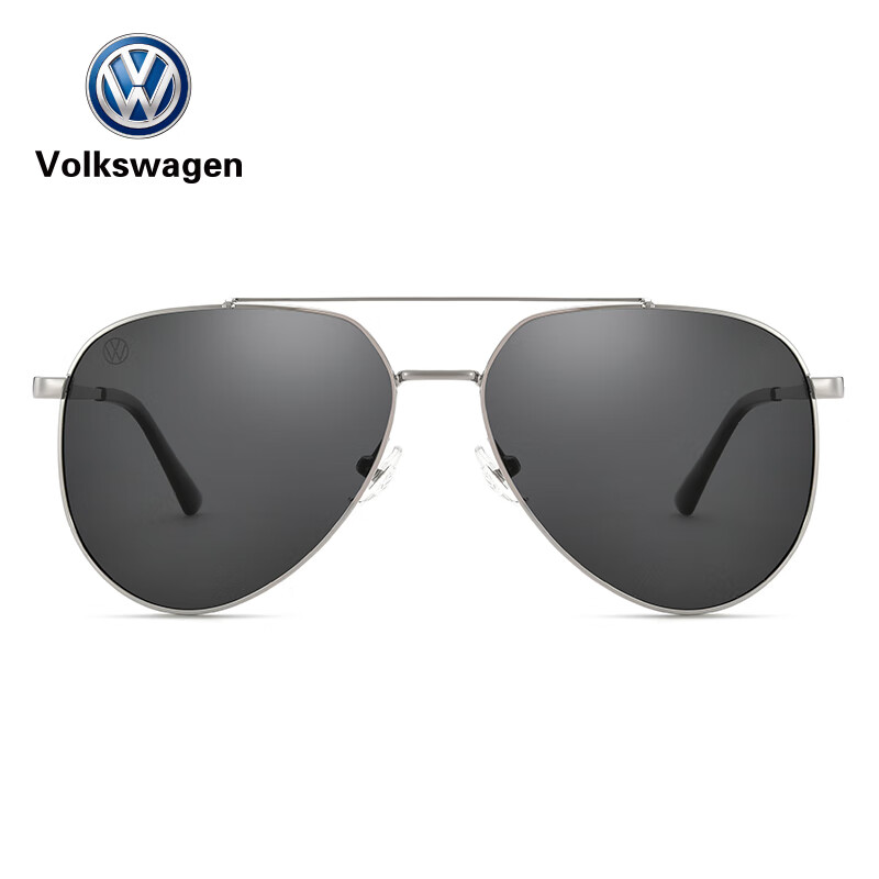 德国大众Volkswagen太阳眼镜男开车时尚墨镜111-C2-黑框黑片