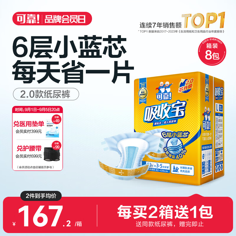 �ɿ���COCO�����ձ�����ֽ���2.0о���� L80Ƭ����Χ95-120cm����������ʪ