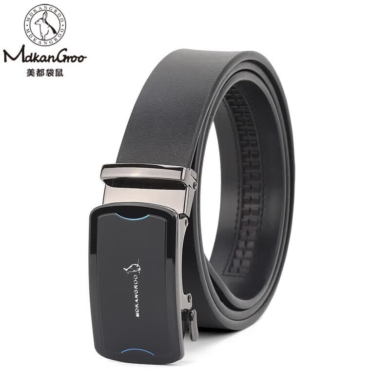 美都袋鼠(mdkangroo)时尚男士皮带商务md311am205-da-m2自动扣腰带
