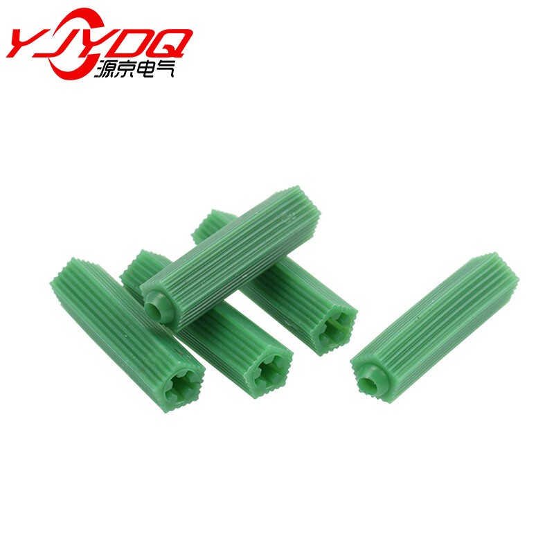 尼龙膨胀管 绿色塑料胶塞 膨胀螺丝胶粒 墙塞锚栓涨塞m6 墙塞膨胀胶粒