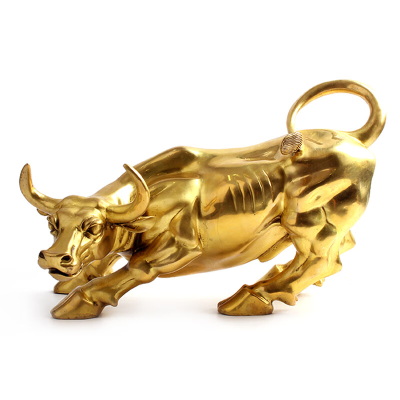玄众阁铜牛摆件东北缺角金属水牛华尔街牛形金牛旺市牛属牛饰品