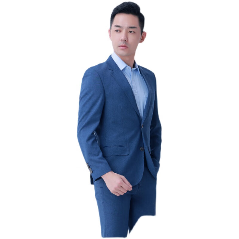 领创宝马店销售工装裤4s店工作服新款男士西服套装4s店深蓝色男西 单