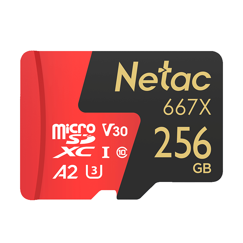 Netac 朗科 P500 超至尊 PRO Micro-SD存储卡 256GB（V30、U3、A2）