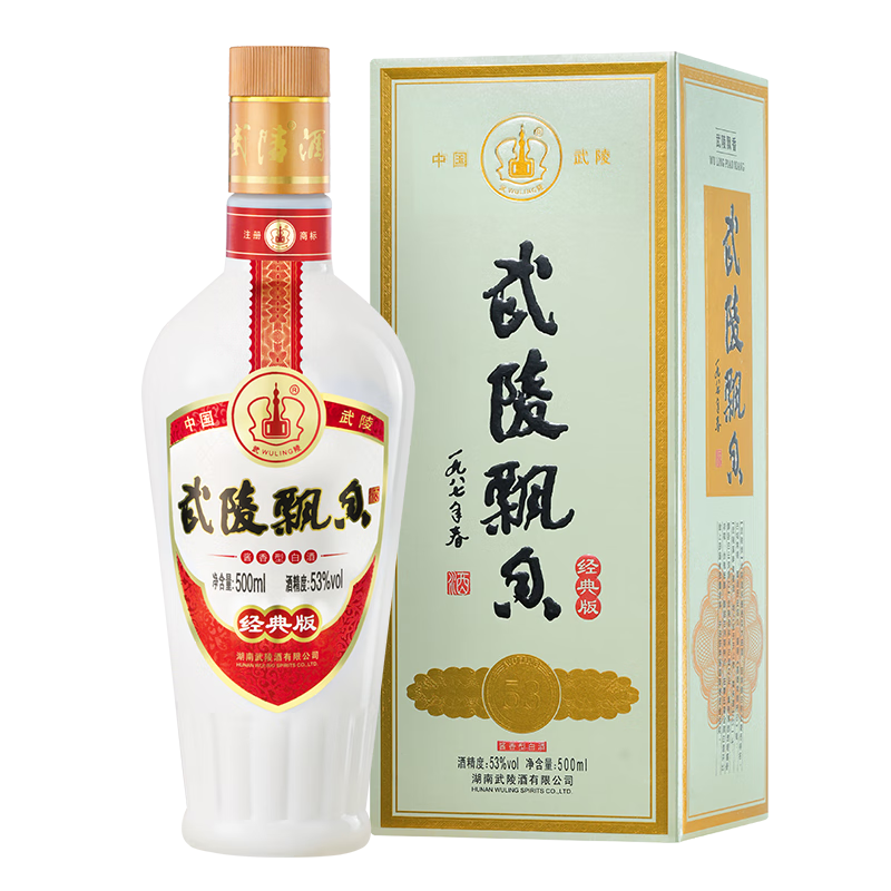 武陵酒 飘香 经典版 53%vol 酱香型白酒 500ml 单瓶装