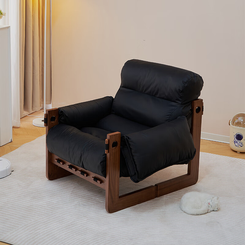 herman miller赫曼米勒北欧单人沙发椅中古风实木复古设计师款家用