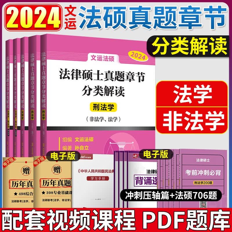 2024法硕考试教材配套资料法律硕士联考法学非法学考研大纲法硕非法学考试分析文运法硕法硕联考法学非法学 法学非法学 真题章节分类解读