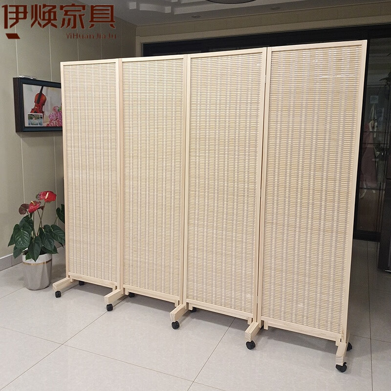 诗亭阁屏风隔断可移动屏风 遮挡简约现代屏风隔断可折叠移动茶室酒店