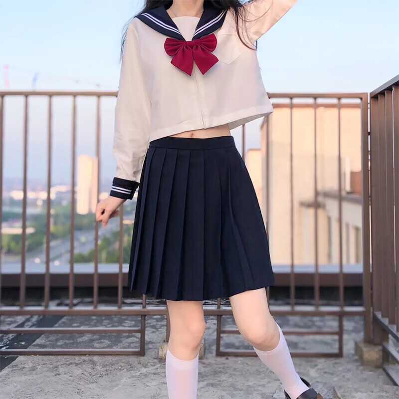 芯奏jk制服套装白二本三本基础款日系水手服女高中校服学生班服学院风