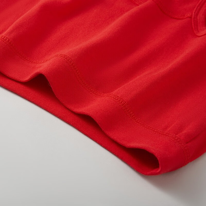 三枪舒肤罗纹弹力全棉女中老年送老妈宽松高腰透气大肚腩三角纯棉内裤 大红 2XL (175/100)