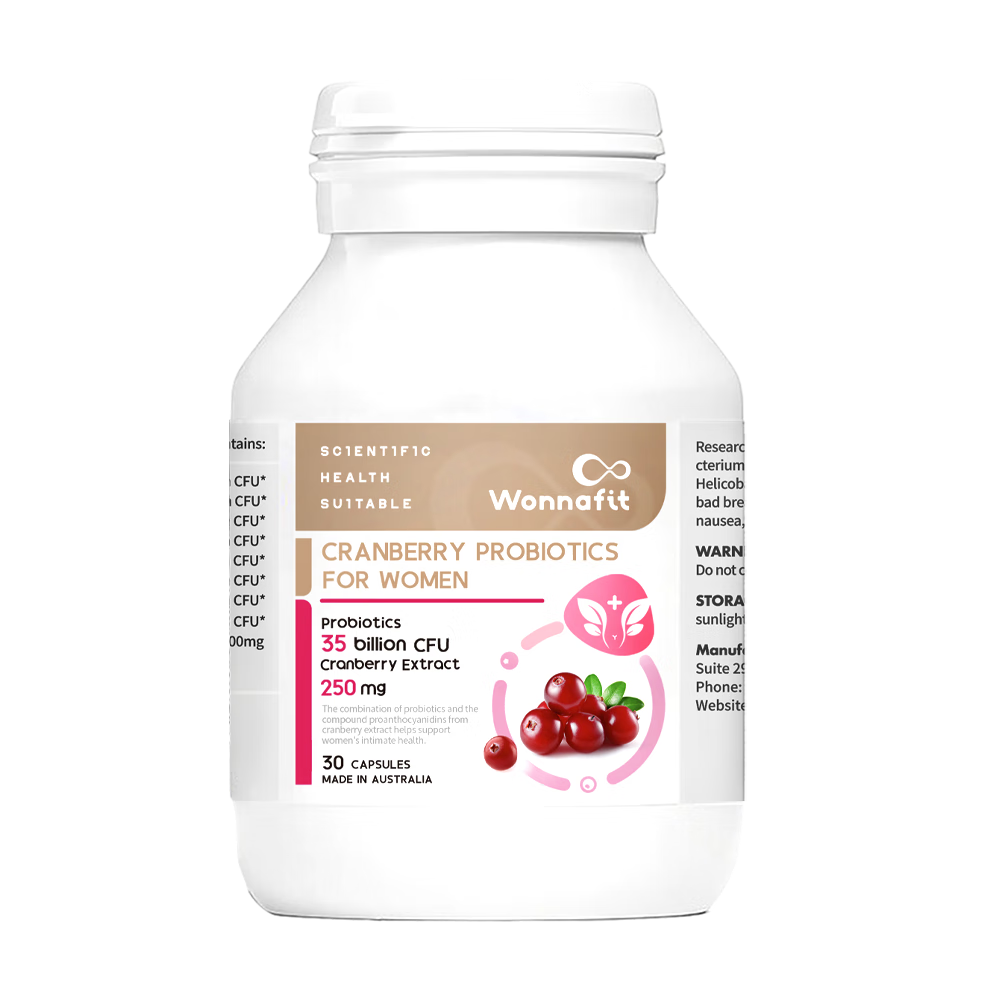 澳洲wonnafit万纳菲女性蔓越莓益生菌 守护女性身心健康30粒 1瓶