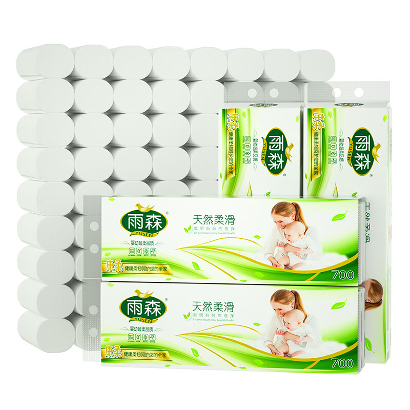 ��ɭ��YUSEN����Ȼ�Ử��Ӥ��ֽ����ֽľ��ֽ��700g/��6��Ӻ��ֽ��ֽľ��ֽ�� 6�� 58g*48�� ��700g*4�᡿ë�� 24.9Ԫ