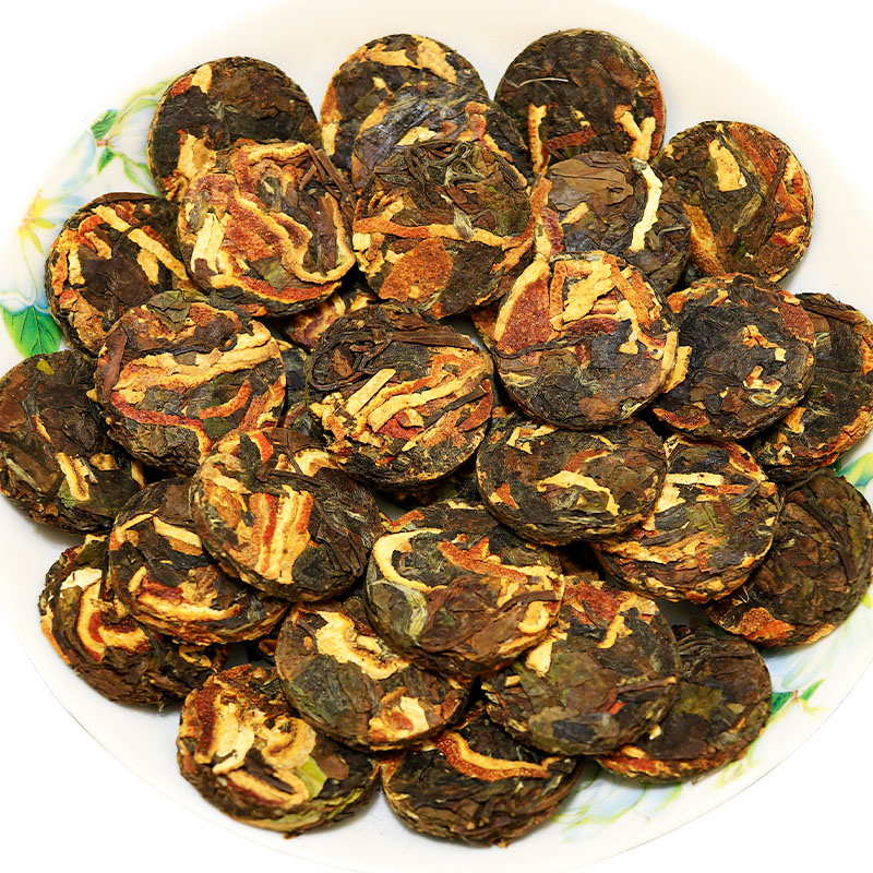 禾囍陈皮白茶饼寿眉老白茶小茶饼茶叶500克礼罐装 500g