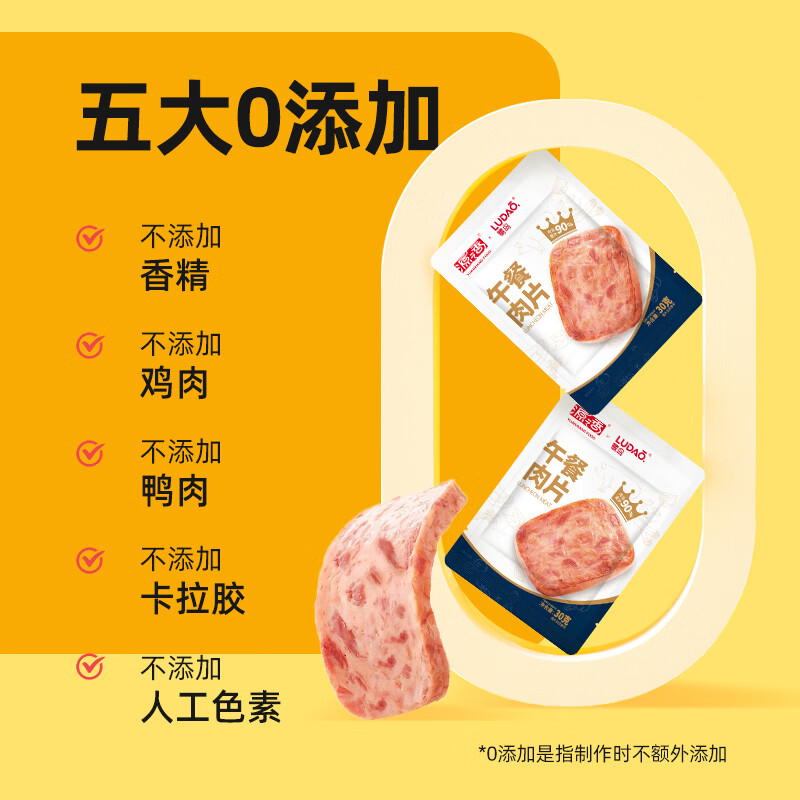 源之香午餐肉片装开袋即食猪肉儿童早餐火腿片肉罐头休闲零食独立包装 原味午餐肉300g*2盒【共20片】