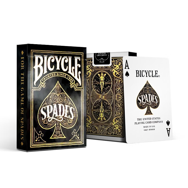 bicycle 单车扑克牌 经典娱乐黑桃王 魔术花切纸牌 美国进口 黑桃