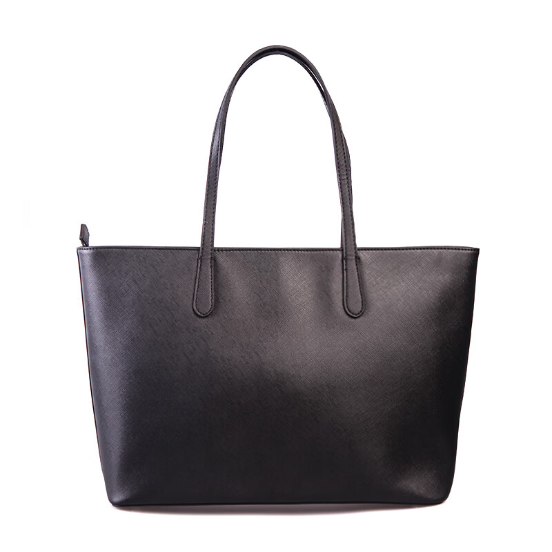 trussardi jeans 杜鲁萨迪 女士黑色聚酯纤维logo图案购物单肩包75b