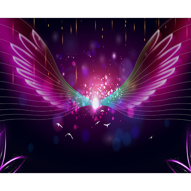 萌依儿新款唱歌主播背景布3直播间快手墙纸男舞台炫酷打碟星空直播6的