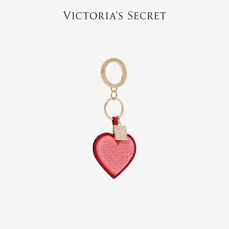 维多利亚的秘密(victorias secret)v字logo爱心钥匙扣 钥匙扣