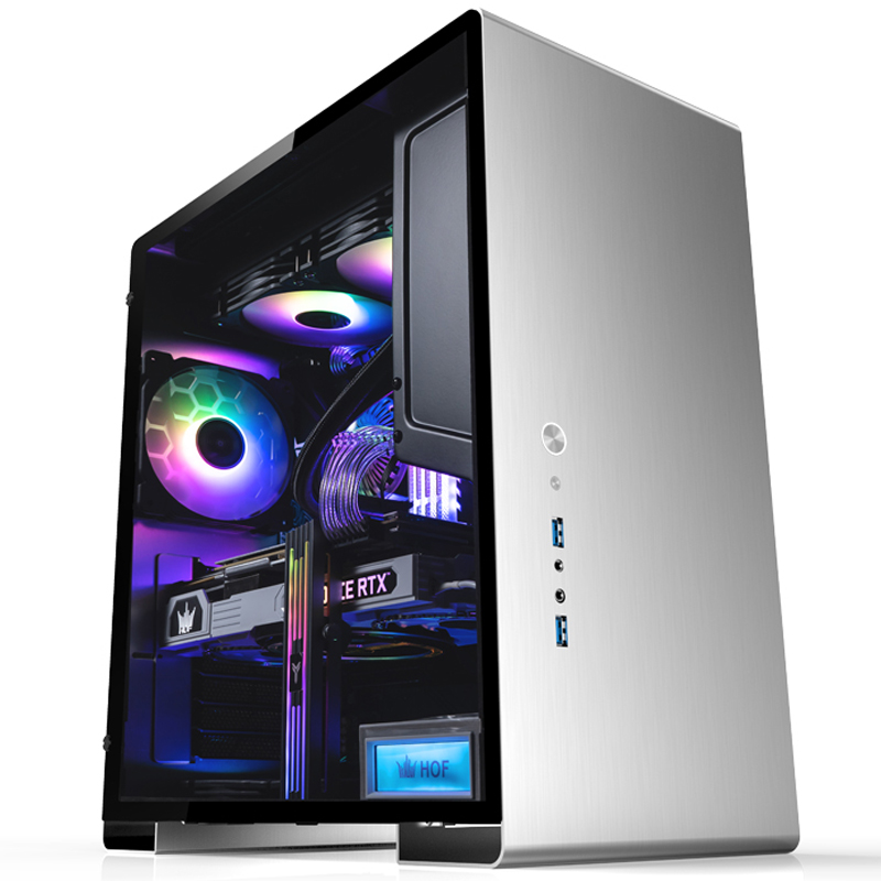 乔思伯（JONSBO）U5 银色 ATX机箱 （全铝外壳/ATX主板/支持240冷排/背线/长显卡/双面玻璃侧透）