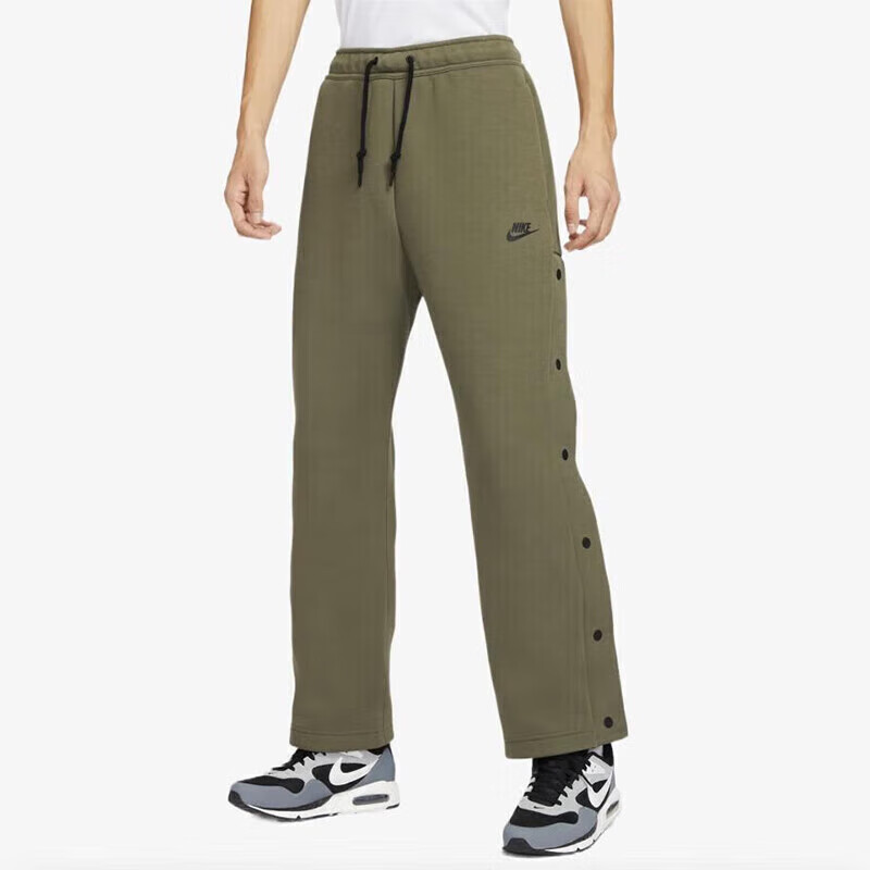 耐克(nike)男裤直筒裤子24春季新款宽松排扣裤针织时尚户外篮球训练