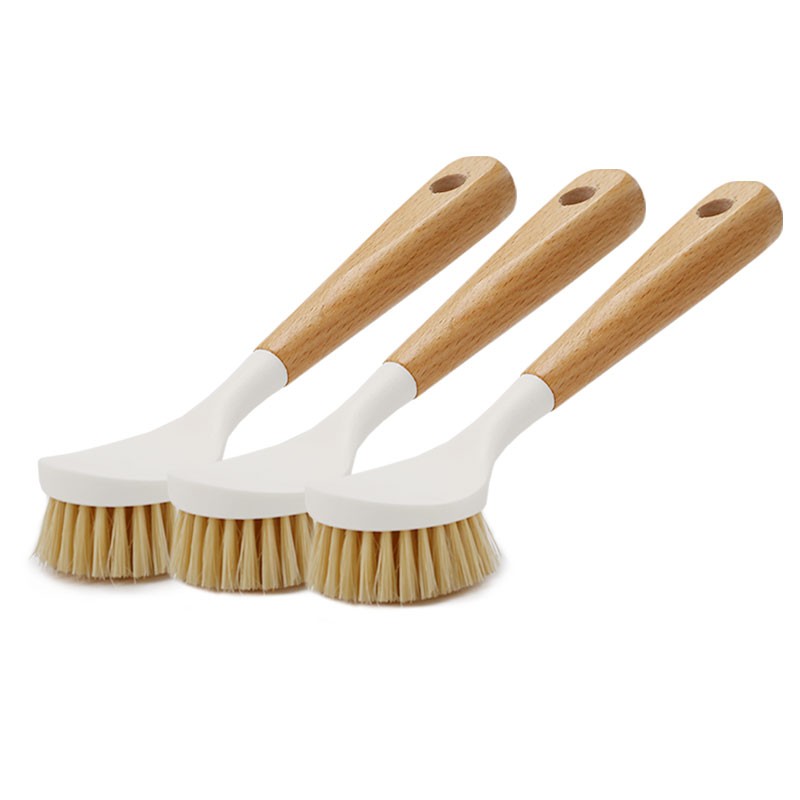 奔奔鹅(ben ben goose)天然剑麻锅刷家用长柄洗碗洗锅木柄刷子厨房多