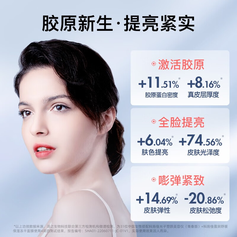 科施佳 QuasarMD红光面罩 美容仪 面膜仪提拉紧致 光子嫩肤仪除皱家用瘦脸脸部大排灯礼物送老婆 女朋友 白色