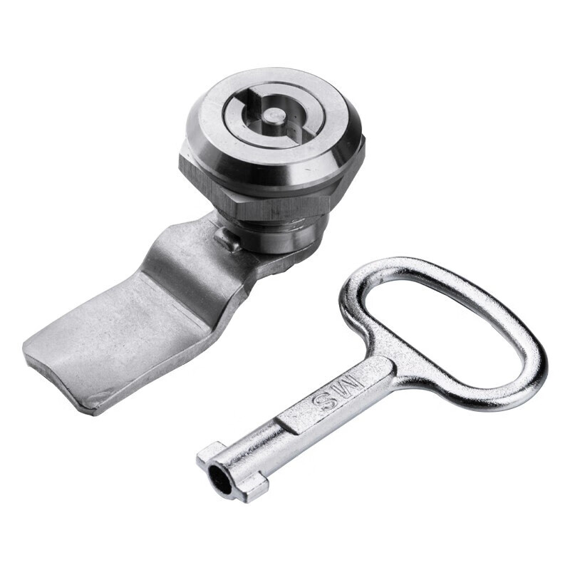 弘工 三角锁 304不锈钢配电柜门锁 果皮垃圾箱锁 工业机柜转舌锁ms705