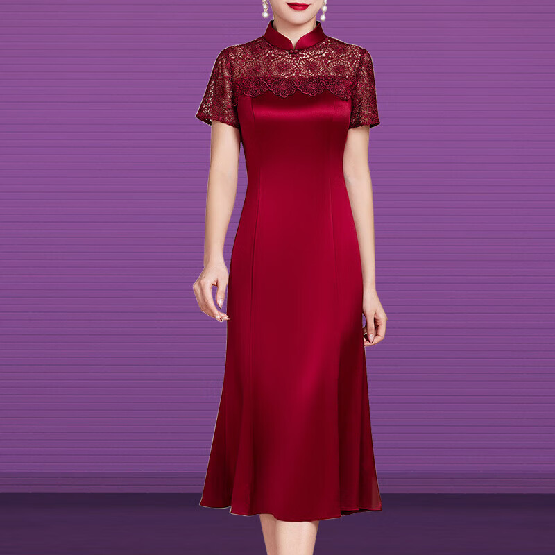 缘雅婷五一喜婆婆穿的礼服高端新娘妈妈婚宴装平时可穿夏季年轻款连