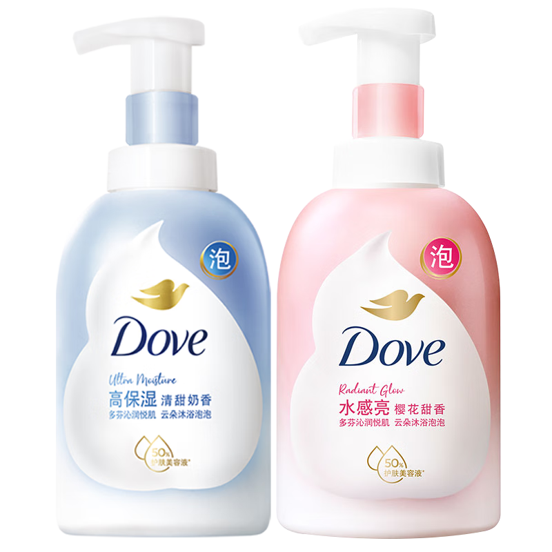 Dove 多芬 绵密沐浴泡泡套装 (深层营润400g+樱花甜香400g)