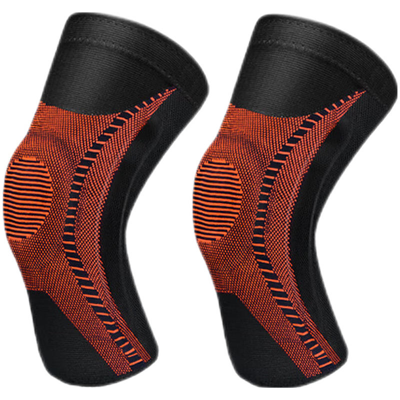 大行（DAHON）自行车配件骑行运动护膝护具户外跑步篮球登山装备男女通用两只装 黑橙 XL