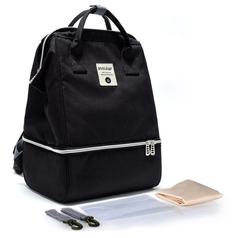 茵秀丽(insular)双肩大容量多功能防水妈咪包母婴背包隔热保温母乳包