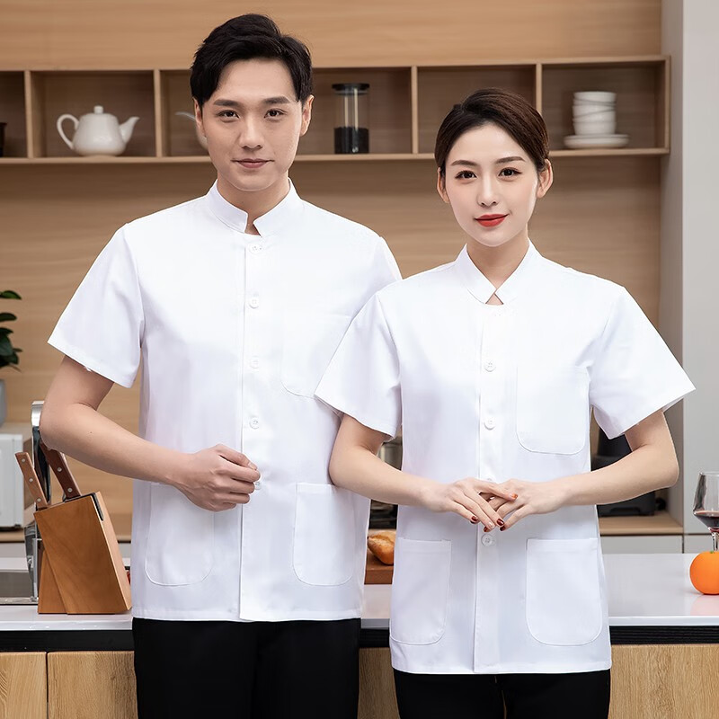 韩意礼夏季薄款厨师服短袖定做酒店餐饮厨师工作服印字餐厅厨房加大工