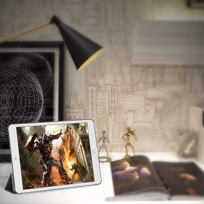 JETech苹果iPad Pro12.9【2015-2017非全面屏】磁吸智能休眠平板支架保护套 灰色