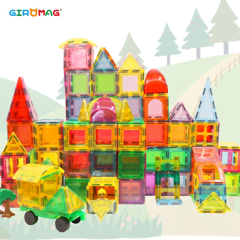 GiroMag新品400片彩窗磁力片儿童早教磁性积木男女孩益智拼装玩具3岁8岁10岁 400片套装