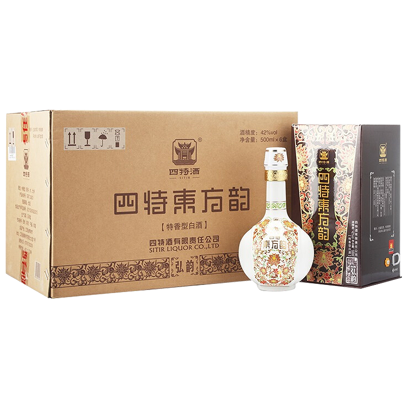 SITIR 四特 东方韵 弘韵 42%vol 特香型白酒 500ml*6瓶 整箱装