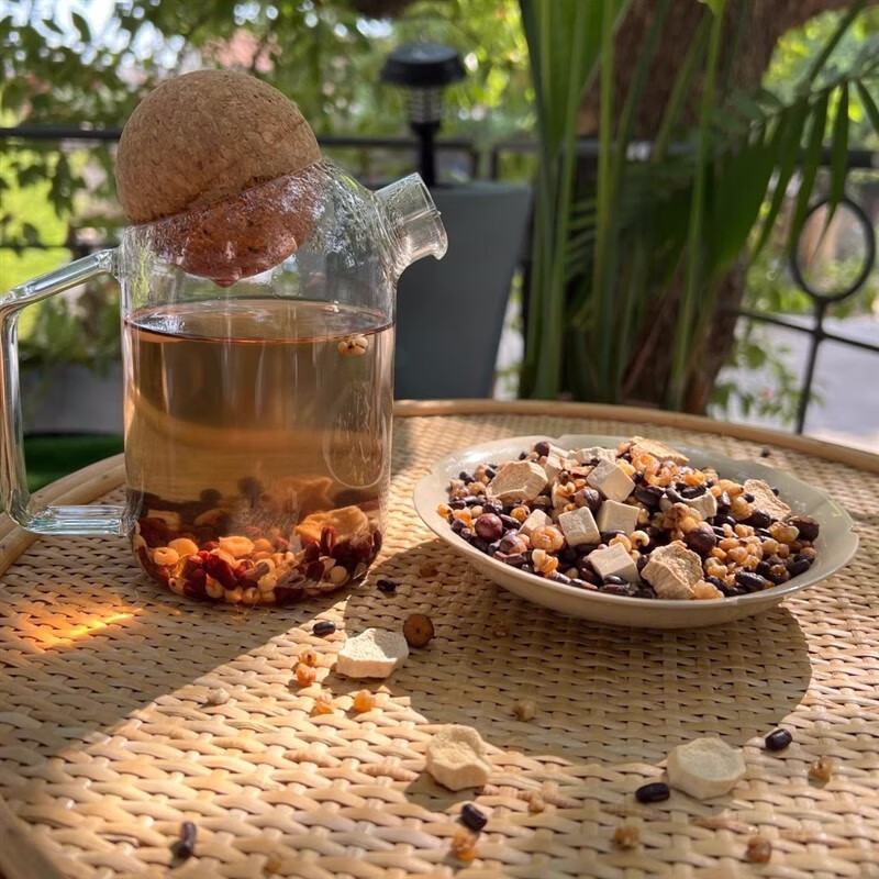 妈妈很忙 三蒸三晒山茯苓味舒茶330g手工熟茶装醇香手工美食 1罐