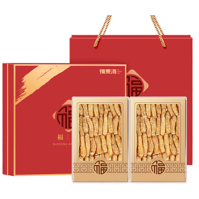 福東海 西洋參段100克禮盒 約3克/段 長(cháng)白山老齡參父親節禮物送長(cháng)輩