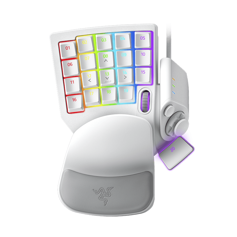 RAZER 雷蛇 塔洛斯魔蝎V2 专业版 20键 有线机械键盘 水银 模拟光轴 RGB
