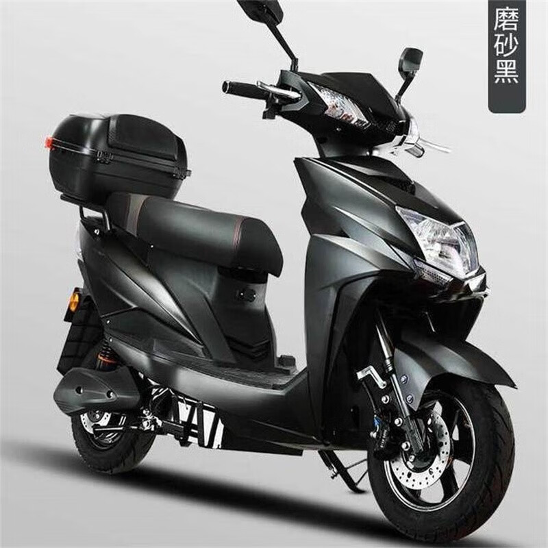 车男女上牌高速电动摩托车 经典磨砂黑送尾箱 72v35ah黑金电池(店长)