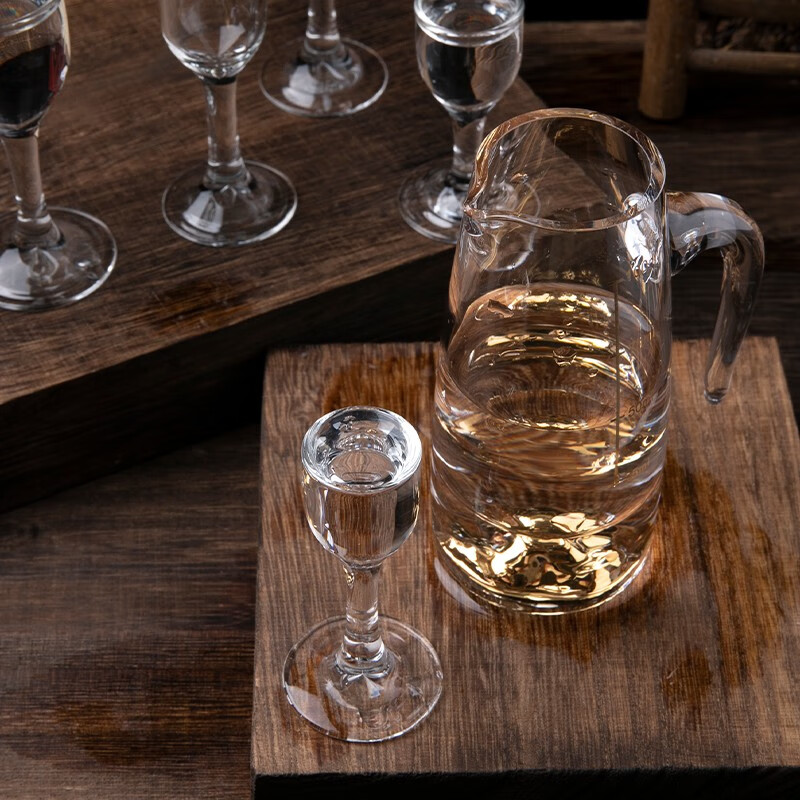 傲柏耐热5ML8ML玻璃白酒杯 7毫升高脚(6只普盒装)