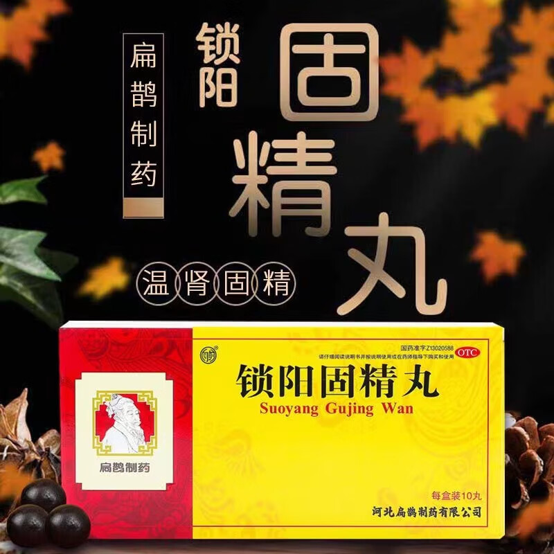 扁鹊 锁阳固精丸 9g*10丸 京冬大药房官方店自莹旗舰 1盒装