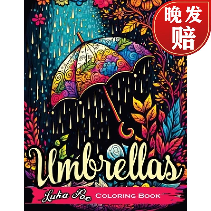 预订 umbrellas coloring book: a fun and relaxing coloring book