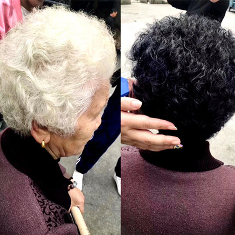 南京同仁堂【明星代言】染发一洗黑染发水黑色自然清水黑发男女士焗油一梳黑 1盒装