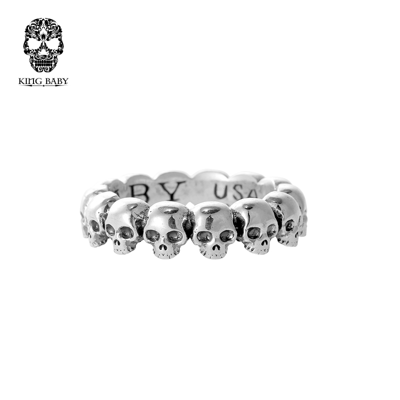 银戒指 男女友礼物 时尚饰品 朋克摇滚嘻哈风 55号(指围约50