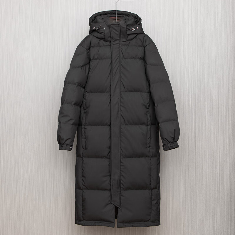 歌珀尼北影中戏艺考羽绒服女超长款2023冬季新款男情侣超长过膝脱卸帽