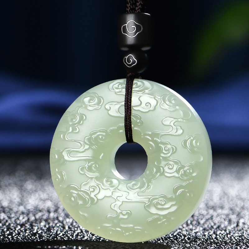 仙玉瑶  和田玉吊坠祥云 平安扣 男女士款玉坠玉挂坠玉牌