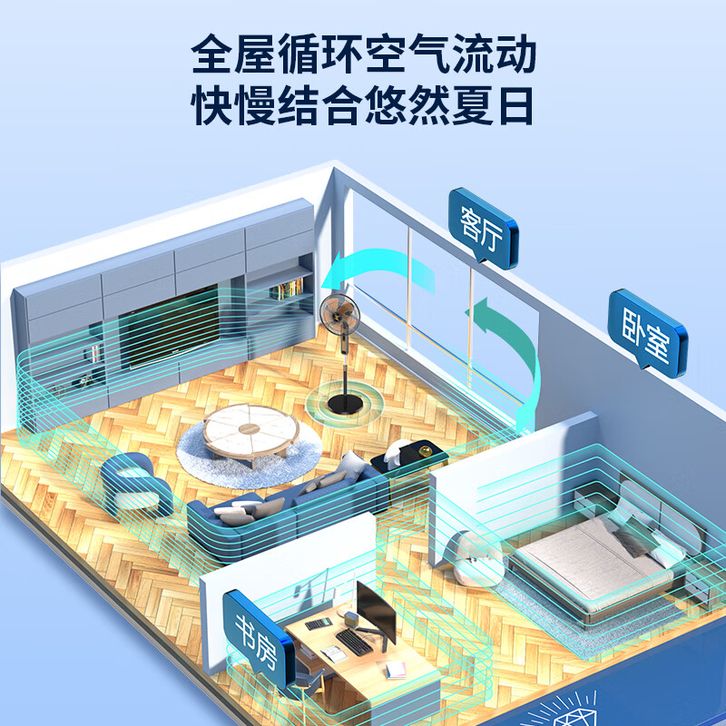 钻石牌（DIAMOND）电风扇落地扇家用风扇立式大风力客厅落地风扇宿舍办公室摇头轻音劲风远距电扇定时 20英寸铝叶遥控【7H定时】